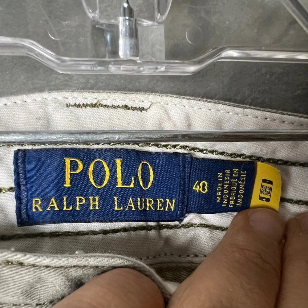 Polo Ralph Lauren Classic Chino Cargo Shorts Men Size 40 Olive Green Khaki